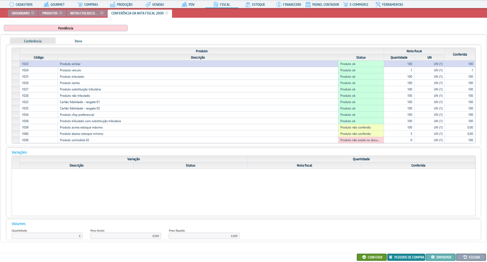 Tela do sistema ERP da Otimizer — 3